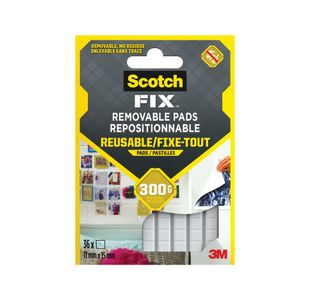 Scotch-Fix Rem Adh Pads 11X15Mm Pk36