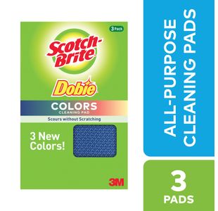 Scotch-Brite Dobie Colours Pad Pk3