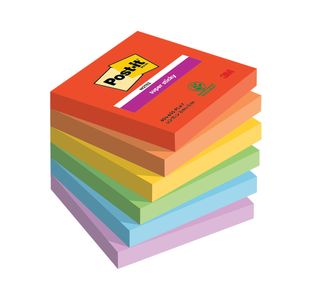 Post-It S/Stick Notes 76X76 Ast Pk6