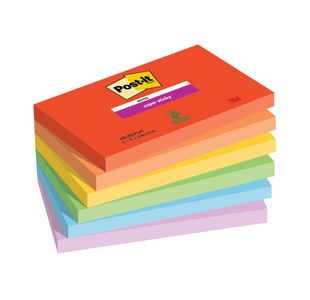 Post-It S/Stick Notes 76X127 Ast Pk6