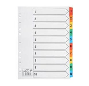 5 Star Premier A4 1-10 Index M/Col Mylar
