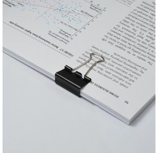 Valuex Foldback Clip 25Mm Black Pk10
