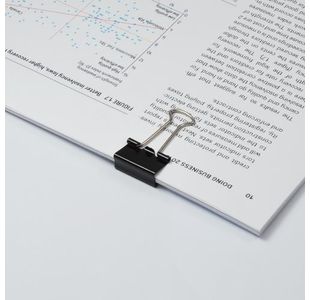 Valuex Foldback Clip 19Mm Black Pk10