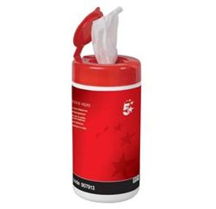 5 Star Office Telephone Wipes Tub100Shts