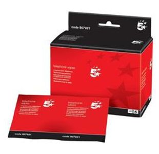 5 Star Office Telephone Wipes Sachetpk50