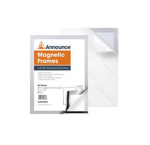 Announce Magnetic Frames A3 Slv Pk2