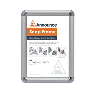 A4 Snap Frame 25Mm Chm Effect Crnr