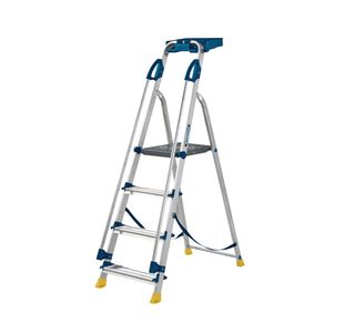 Workstation 4 Tread Stepladder Blue
