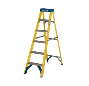 6 Tread Fibreglass Steplad Ylw/Blk