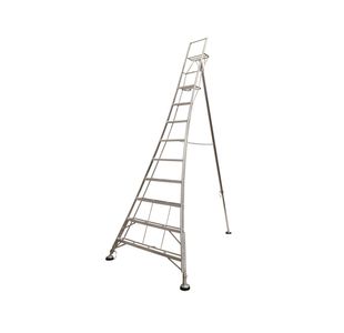 Adjustable 9 Tread Tripod Ladder