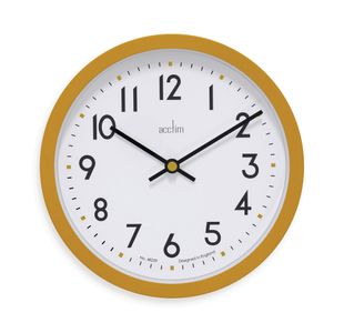Elstow Small Clock Ylw 20Cm 22841