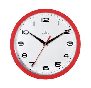 Acctim Aylesbury Wall Clock Red