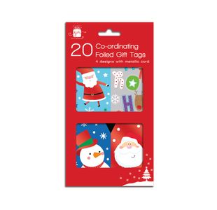 Santa/Friend Coordinate Tag X20 Pk25