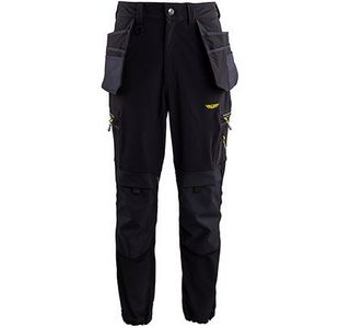 Tech Mens Black Cargo Trousers 3Xl