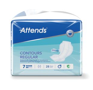Attends Contours Pad Sz 7 Reg Pk28
