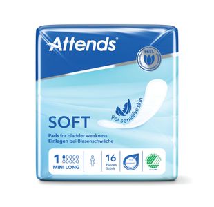 Attends Soft Pad Sz 1 Lng Mini Pk16