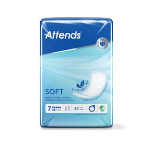 Attends Soft Pad Sensitive Sz 7 Pk34