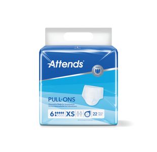 Attends Pullons Pant Sz 6Xs X4 Pk22