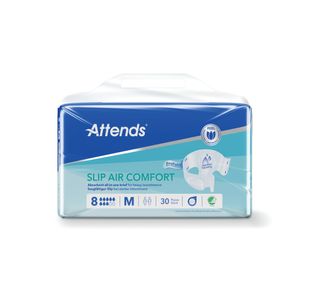 Attends Slipair Nappy Sz 8M X4 Pk30