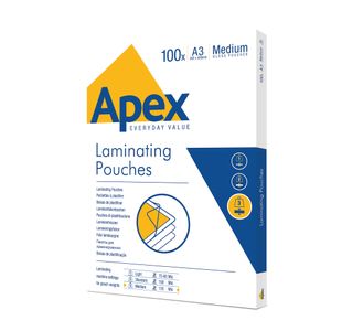 Fellowes Apex A3 M Lamg Pouch Pk100