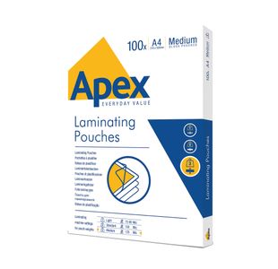 Fellowes Apex A4 M Lamg Pouch Pk100