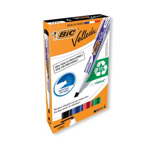 Bic Velleda 1751 Markers Ast Pk4