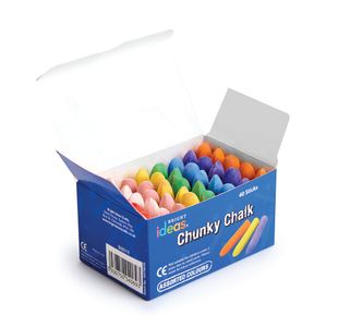 Bright Ideas Chunki Chalks Ast Pk40
