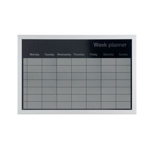 Magn Weekly Silverplnr Grey 60X40Cm