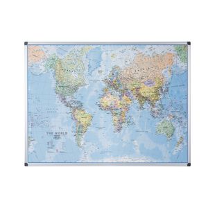 Maya Magn World Map Board 120X90Cm