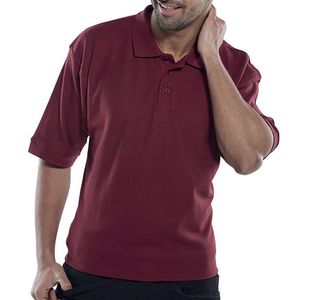 Click Short Sleeve Polo Burgundy M