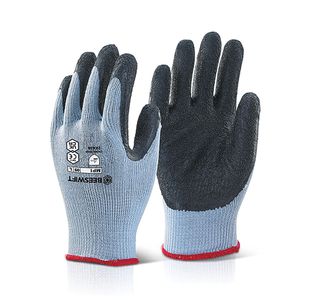 Mpps Gloves Latex Palm 1 Pr Blk M