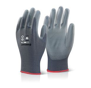 Pu Coated Gloves Grey S