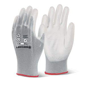 Pu Coated Gloves White M