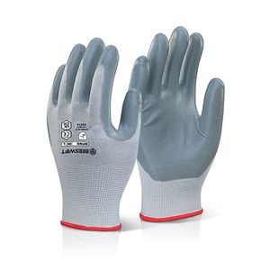 Nitrile Foam Nylon Gloves Size 8