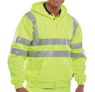 Zip Up Hooded Sweatshirt Syellow M