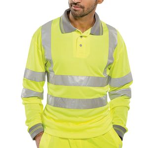 Polo Shirt Lng Sleeve Syellow Sm