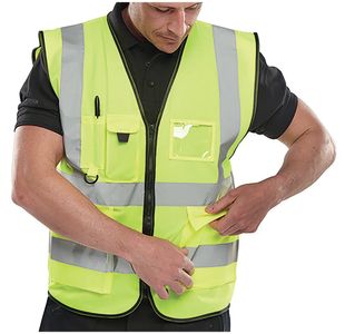 Exec Hi Vis Waistcoat Syellow 5Xl