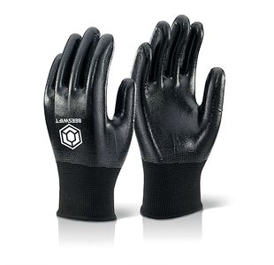 Nitril Fully Coated Poly Gloves S