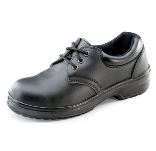 Ladies Lace Up S1 Shoe 1Pr Blk 6