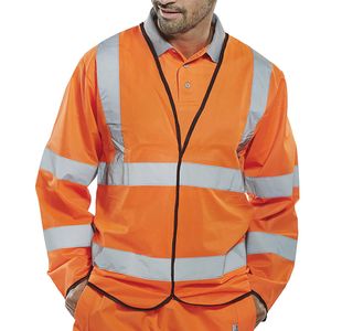 Hi Vis Long Sle Jerkin Orange Small