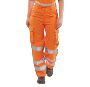 Ladies Rail Spec Trousers Orange 30