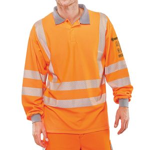 Arc Flash Poloshirt Go/Rt Orange Sm