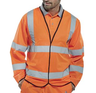 Hi Vis Long Sleeve Jerkin Orange S