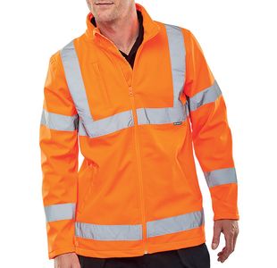 Soft Shell Hi Vis Jacket Orange 4Xl