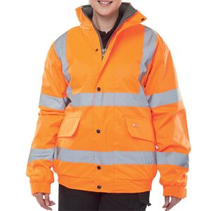 Hivis Fleece Lnd Bomber Jac Org 6Xl