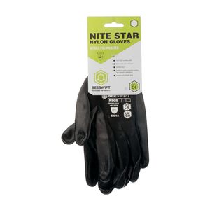 Nite Star Nylon Gloves 1Pr Blk Xl