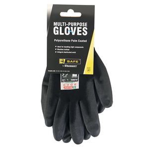 Beeswift Pu Coated Gloves 1Pr Blk L
