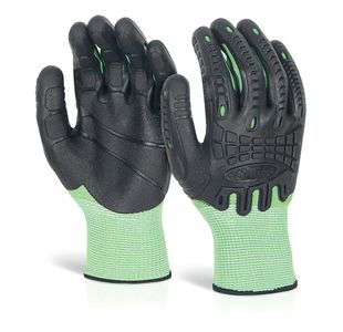 Cut Res Coated Impact Glvs 1Pr Grn S