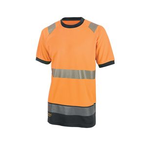 Hi Vis S/Sleeve T-Shirt Org/Blk 3Xl