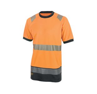 Hi Vis S/Sleeve T-Shirt Org/Blk S